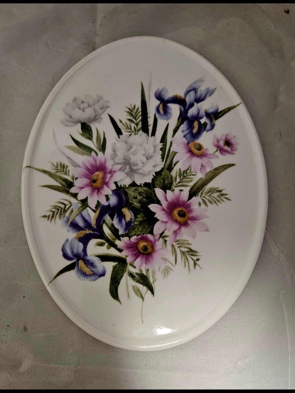 Floral Gerold Porzellan Tile ~ Barvaria ~ W. Germany #7908/5